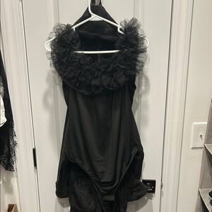 Love By Design Black Ruffled Bodysuit